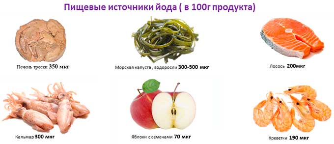 Правильное питание с диетическим уклоном Продукты богатые на йод
