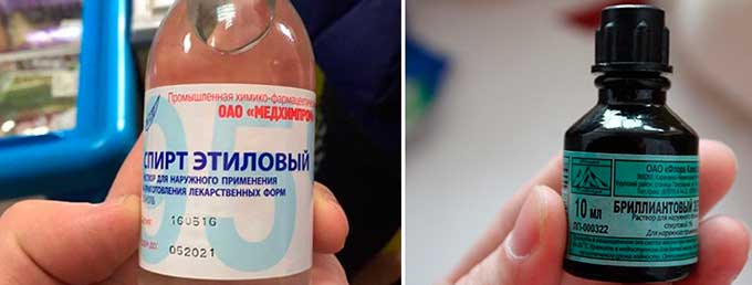 Что запрещено делать при покраснении сосков Спирт и раствор зеленки