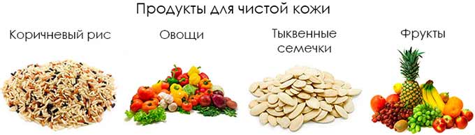 Пересмотр рациона питания Полезные продукты при появлении прыщей