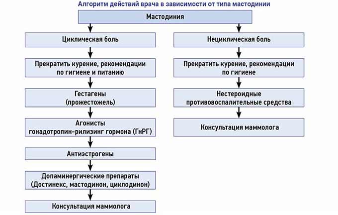 Эффективные методы лечения болезни тактика лечения мастодинии в зависимости от вида